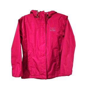 Helly Hansen Women's Jacket Hood Fuchsia Pink MED Outdoor Hiking Walking